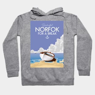 Beautiful Norfolk seaside travel poster. Hoodie